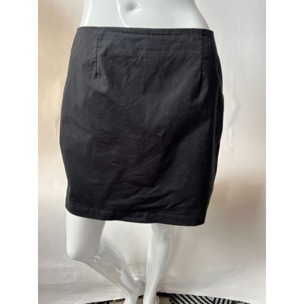 Gap Womens Stretch Black Mini Skirt Size 6 Cotton Blend Sleek & Comfortable Desi